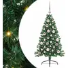 vidaXL Sapin de Noël artificiel pré-éclairé Vert 120 cm PVC