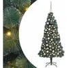 vidaXL Sapin de Noël artificiel pré-éclairé avec set de boules 120 cm
