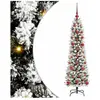 vidaXL Sapin de Noël artificiel avec 150 LED Vert et blanc 120 cm
