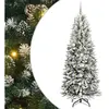 vidaXL Sapin de Noël artificiel avec 300 LED avec support Blanc 210 cm