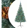 vidaXL Sapin de Noël artificiel avec 300 LED Vert 210 cm PVC et Acier