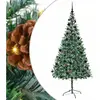 vidaXL Sapin de Noël artificiel avec 300 LED Vert 210 cm PVC et Acier