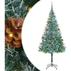 vidaXL Sapin de Noël artificiel avec 300 LED Vert 180 cm PVC et Acier