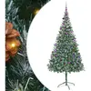 vidaXL Sapin de Noël artificiel avec 300 LED Vert 210 cm PVC et Acier