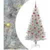 vidaXL Sapin de Noël avec 150 LED avec support Argent 150 cm PET