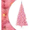 vidaXL Sapin de Noël avec 300 LED avec support Rose 180 cm PVC