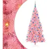 vidaXL Sapin de Noël avec 300 LED avec support Rose 180 cm PVC
