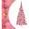 vidaXL Sapin de Noël avec 300 LED avec support Rose 180 cm PVC