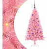 vidaXL Sapin de Noël avec 150 LED avec support Rose 150 cm PVC