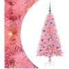 vidaXL Sapin de Noël avec 150 LED avec support Rose 150 cm PVC