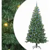 vidaXL Sapin de Noël avec 300 LED avec support Vert 240 cm PVC