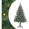 vidaXL Sapin de Noël avec 150 LED avec support Vert 150 cm PVC