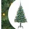 vidaXL Sapin de Noël avec 150 LED avec support Vert 150 cm PVC