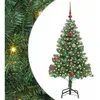 vidaXL Sapin de Noël avec 150 LED avec support Vert 150 cm PVC