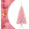 vidaXL Sapin de Noël avec 150 LED avec support Rose 120 cm PVC