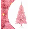 vidaXL Sapin de Noël avec 150 LED avec support Rose 150 cm PVC