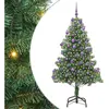 vidaXL Sapin de Noël avec 300 LED avec support Vert 180 cm PVC