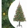 vidaXL Sapin de Noël avec 300 LED avec support Vert 180 cm PVC