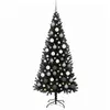 vidaXL Arbres de Noël Artificiels Noir 180 cm PVC