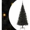 vidaXL Sapin de Noël avec 300 LED avec support Noir 180 cm PVC