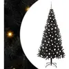 vidaXL Sapin de Noël avec 300 LED avec support Noir 240 cm PVC