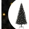 vidaXL Sapin de Noël avec 300 LED avec support Noir 240 cm PVC