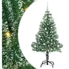 vidaXL Arbre de Noël artificiel floconné de neige avec lumière LED