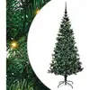 vidaXL Sapin de Noël artificiel pré-éclairé Vert 180 cm PVC et métal