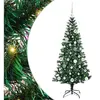 vidaXL Sapin de Noël artificiel pré-éclairé Vert 150cm PVC et métal