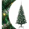 vidaXL Sapin de Noël artificiel pré-éclairé Vert 150 cm PVC et métal