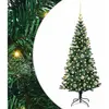 vidaXL Sapin de Noël artificiel pré-éclairé Vert 120cm PVC et métal