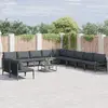 vidaXL Ensemble de canapé de jardin 12 pcs Anthracite Acier