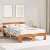 vidaXL Cadre de lit avec tête de lit Brun cire 160 x 200 cm Pin massif