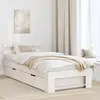 vidaXL Cadre de lit avec tête de lit Blanc 90 x 200 cm Pin massif