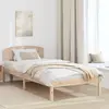 vidaXL Cadre de lit avec tête de lit Naturel 100 x 200 cm Pin massif