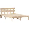 vidaXL Cadre de lit Marron 150 x 200 cm Bois de pin massif