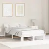 vidaXL Cadre de lit avec tête de lit Blanc 120 x 200 cm Pin massif