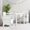 vidaXL - Tuin - Eettafel - Set - 3 - pcs - Wit - Polypropyleen