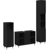 vidaXL Ensemble de mobilier de salle de bain 3 pcs Chêne noir