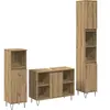vidaXL Ensemble de mobilier de salle de bain 3 pcs Chêne artisanal