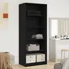 vidaXL Armoire Chêne noir 80 x 50 x 200 cm Bois d'ingénierie