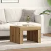 vidaXL Table basse chêne artisanal 50 x 50 x 35 cm Bois d'ingénierie