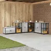 vidaXL Meuble de rangement de cuisine Argenté 60 x 50 x 92 cm