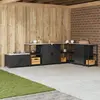 vidaXL Meuble de rangement de cuisine Noir 60 x 50 x 92 cm Acier