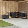 vidaXL Meuble de rangement de cuisine Noir 60 x 50 x 92 cm Acier