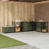 vidaXL Étagère de rangement de cuisine Vert olive 60 x 50 x 92 cm