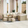vidaXL - Tuinbank - Set - 12 - st - Beige - poly - rattan