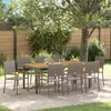 vidaXL Ensemble de salle à manger pour jardin 9 pcs Gris polyrotin