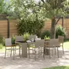 vidaXL Ensemble de salle à manger pour jardin 7 pcs Gris polyrotin