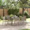 vidaXL Ensemble de salle à manger pour jardin 7 pcs Gris polyrotin